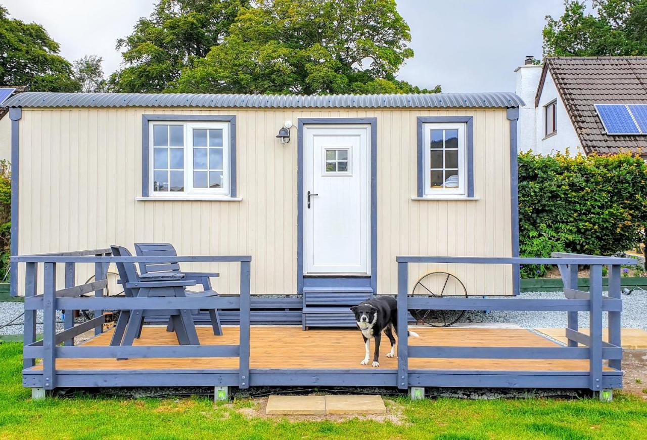Campsite Small Cozy Shepherd Hut 20 By 7 Feet With Boxed In High Double Bed Balmacara
